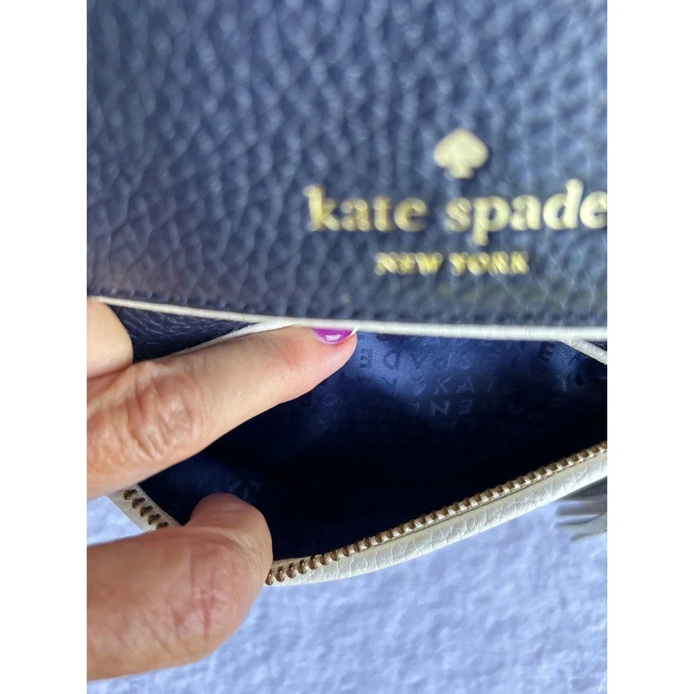 Kate Spade Chester Street Kacy Navy Pebbled Leather Backpack Tassel Bag